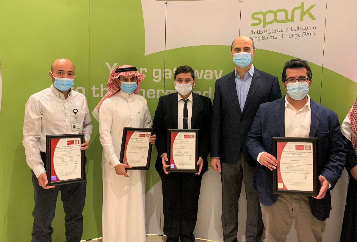 King Salman Energy Park (SPARK) receives Bureau Veritas’s four ISO certificates