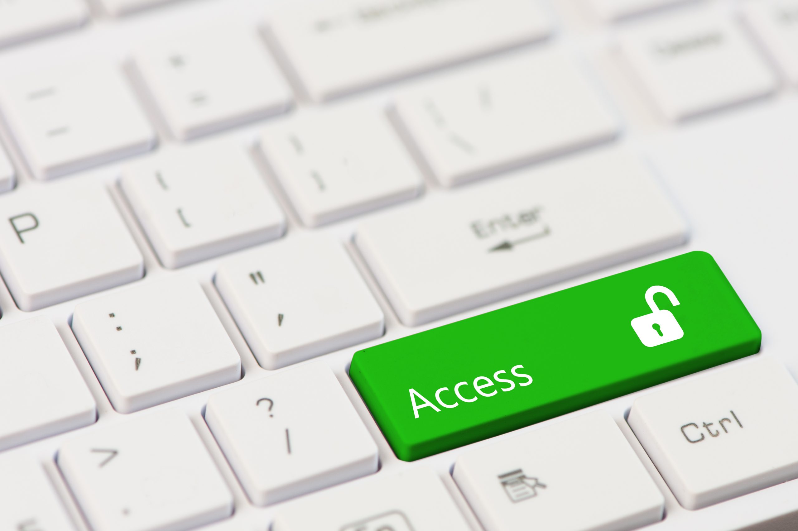 Green,Key,With,Text,Access,And,Open,Padlock,Icon,On