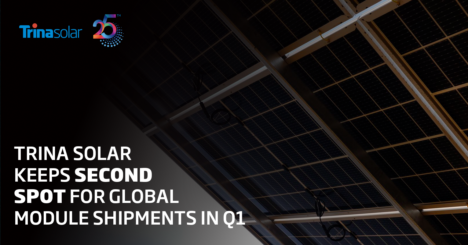 Trina Solar Keeps Second Spot for Global Module Shipments in First Quarter