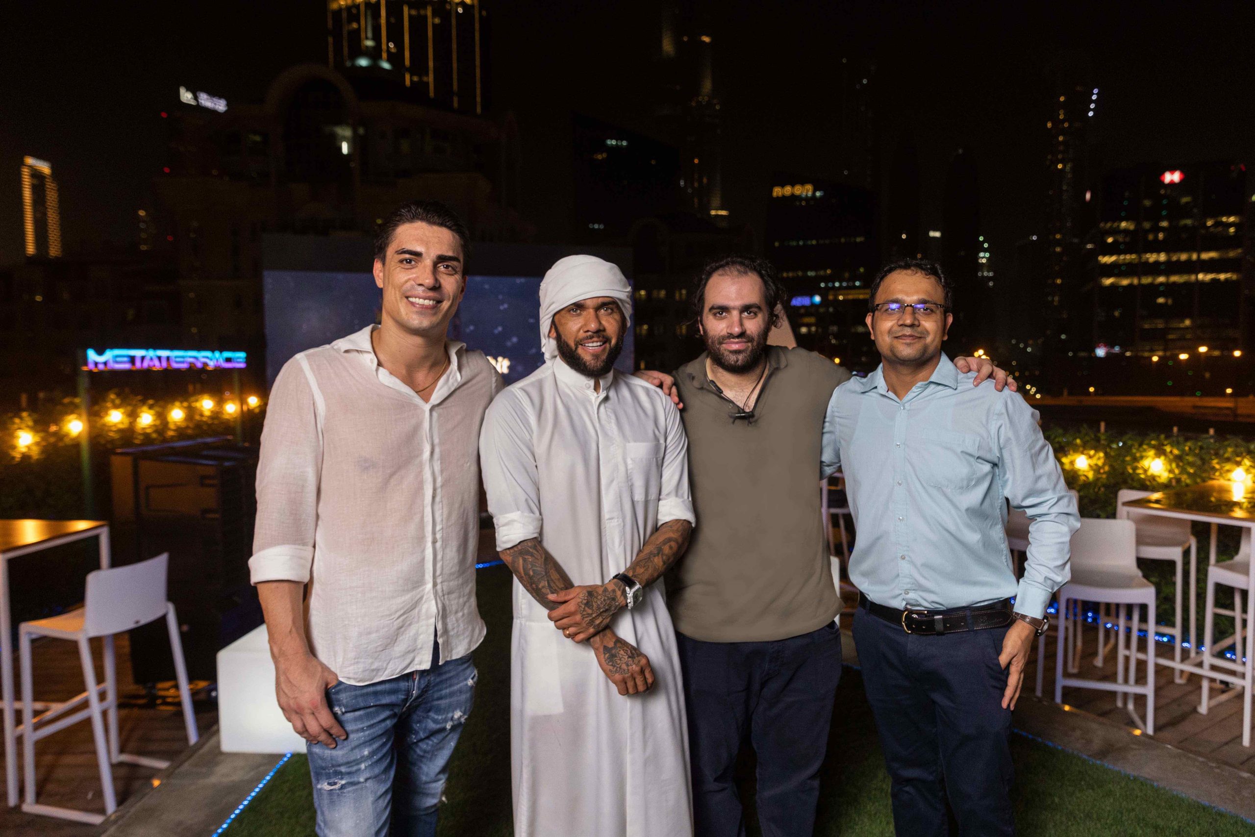 Left to right, Ciro Arianna, Dani Alves, Christian Chalfoun, Mohammad Shahid