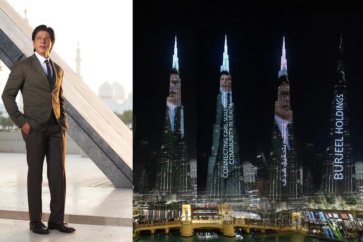 The brand campaign of Burjeel Holdings featuring Shah Rukh Khan premiering at Burj Khalifa