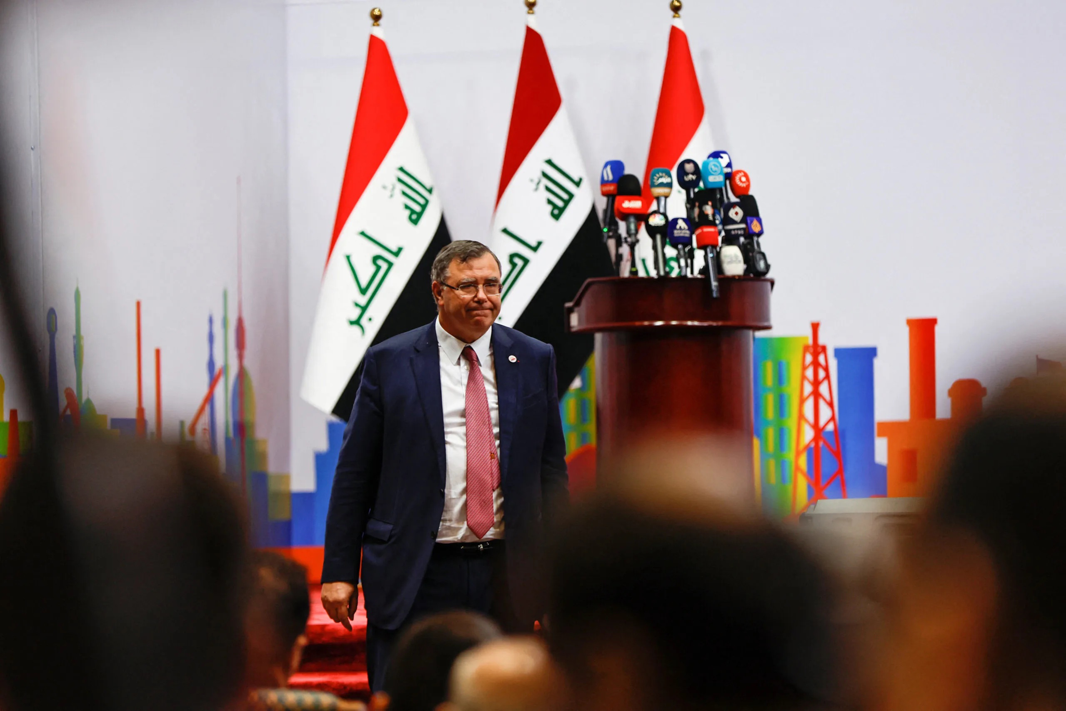 TotalEnergies CEO Patrick Pouyanne, at the signing ceremony for the deal, gives a vote of confidence in Iraq