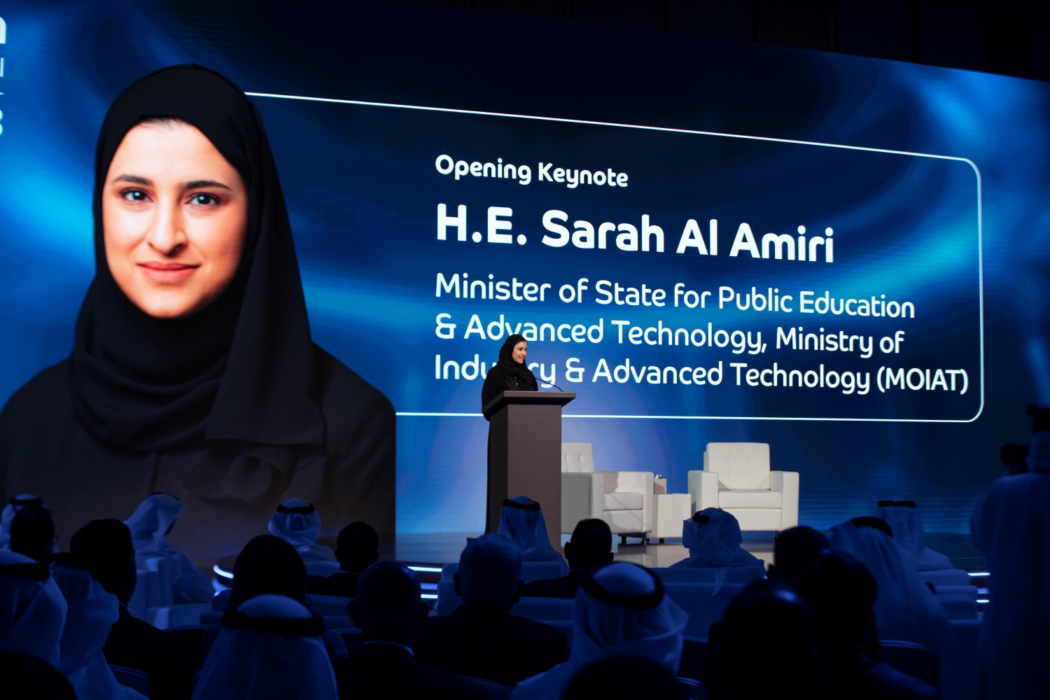 H.E. Sarah Al Amiri, Minister of State for Public Education and Advanced Technology