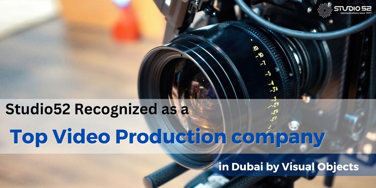 Studio52 recognized as one of the Top Video Production Companies in Dubai by Visual Objects