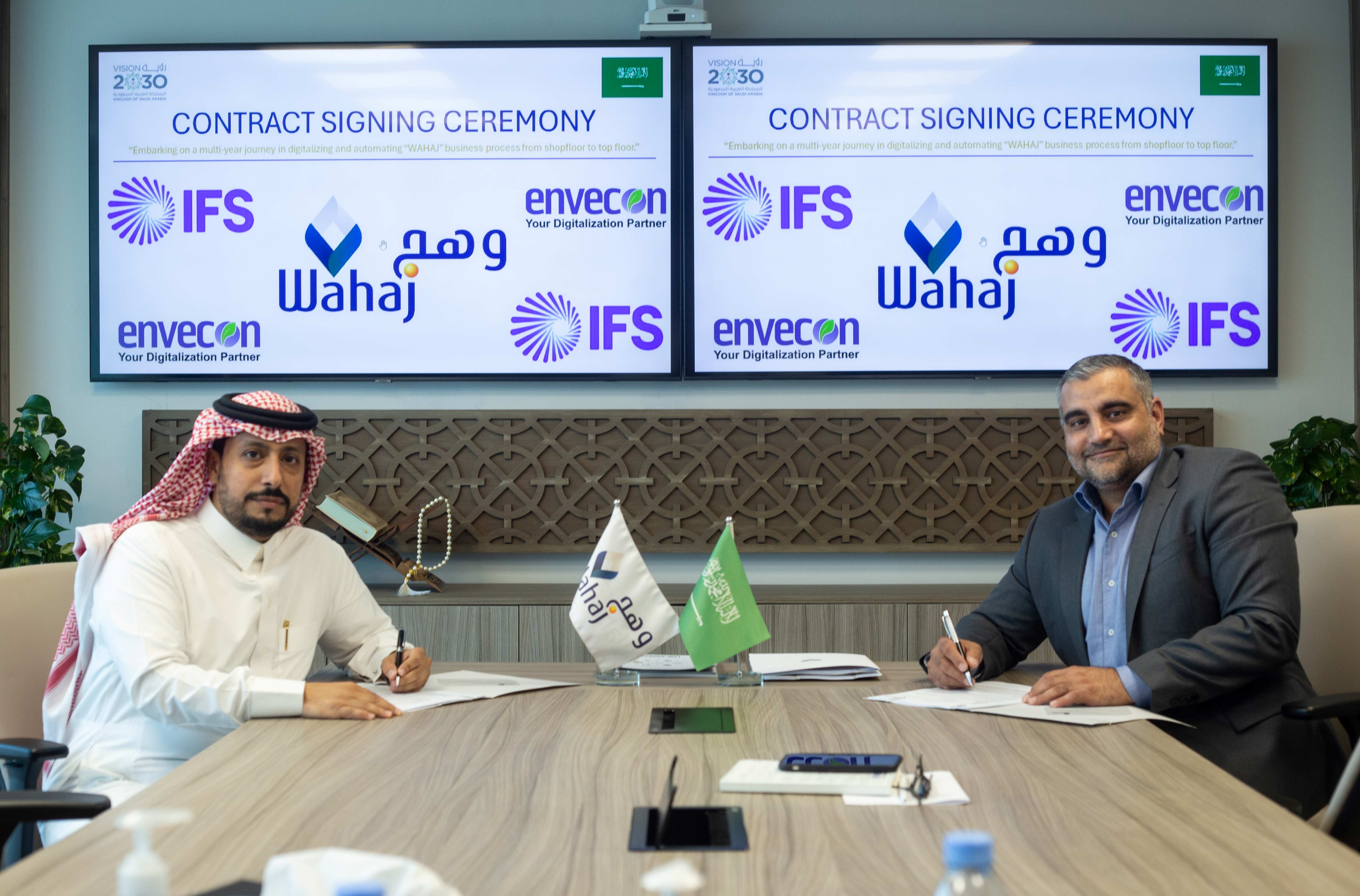 Eng. Hesham Al Rabah, CEO, Wahaj and Mehmood Khan, Managing Director, Middle East, IFS (1)