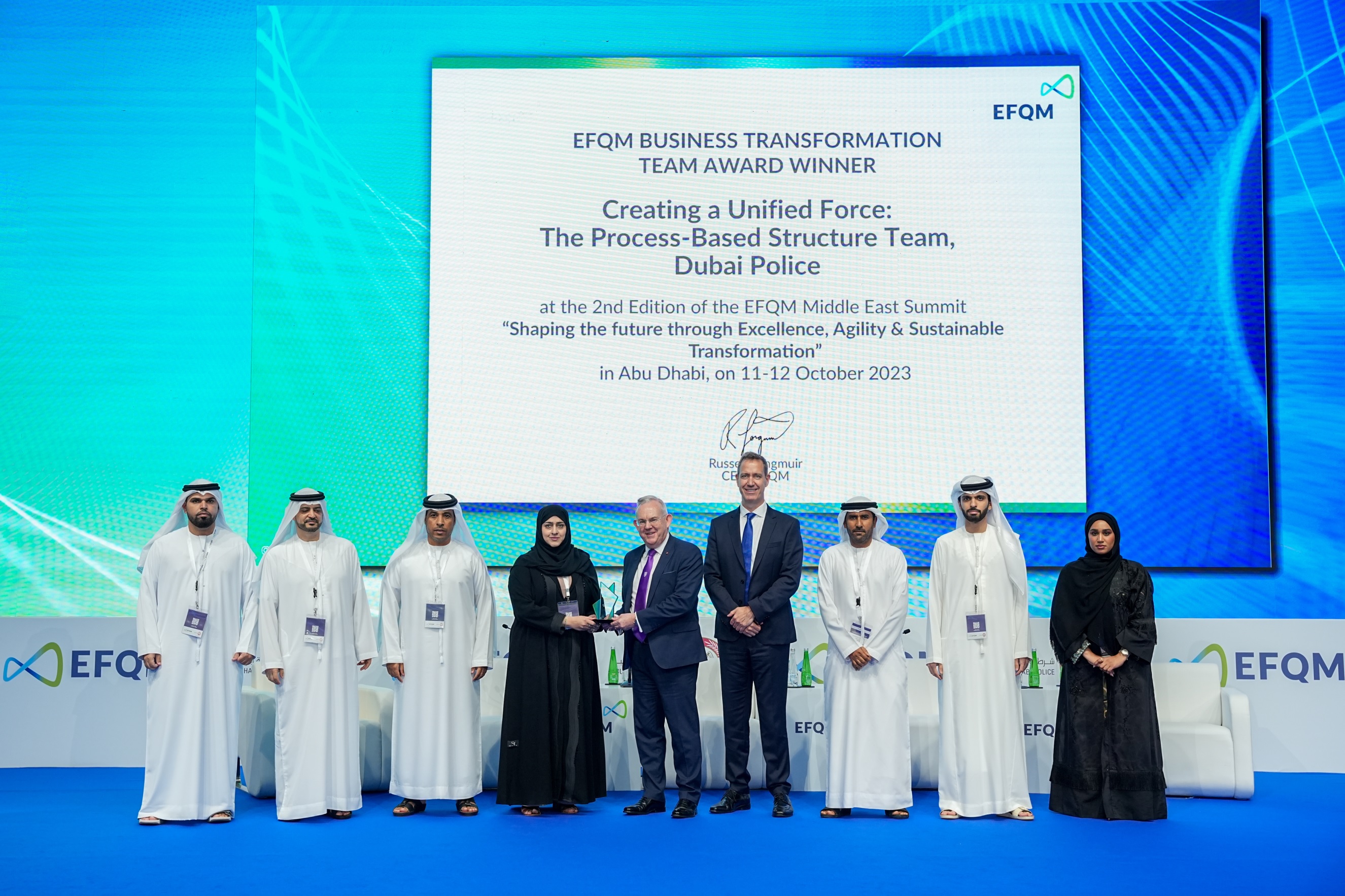 Winners of the EFQM business transformation awards announced at the 2nd Edition Of The EFQM The Middle East Summit