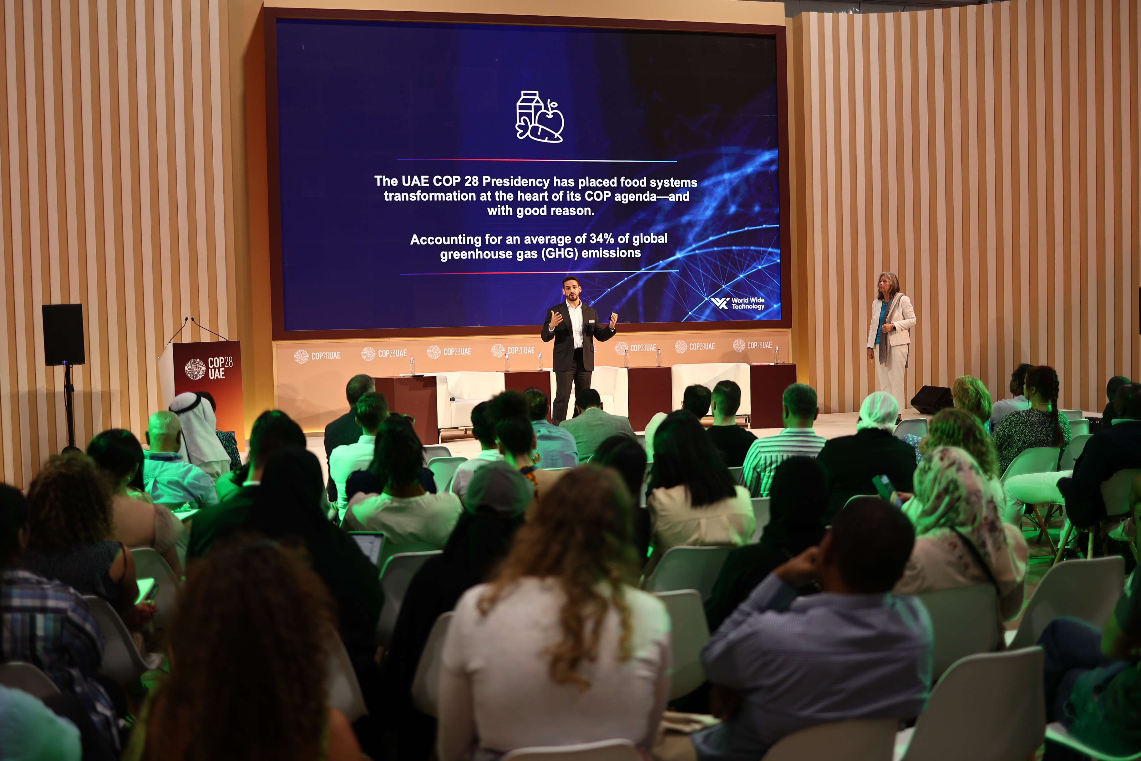Daniel Valle, WWT and Carmel McConnell, MBE at COP28 (1)