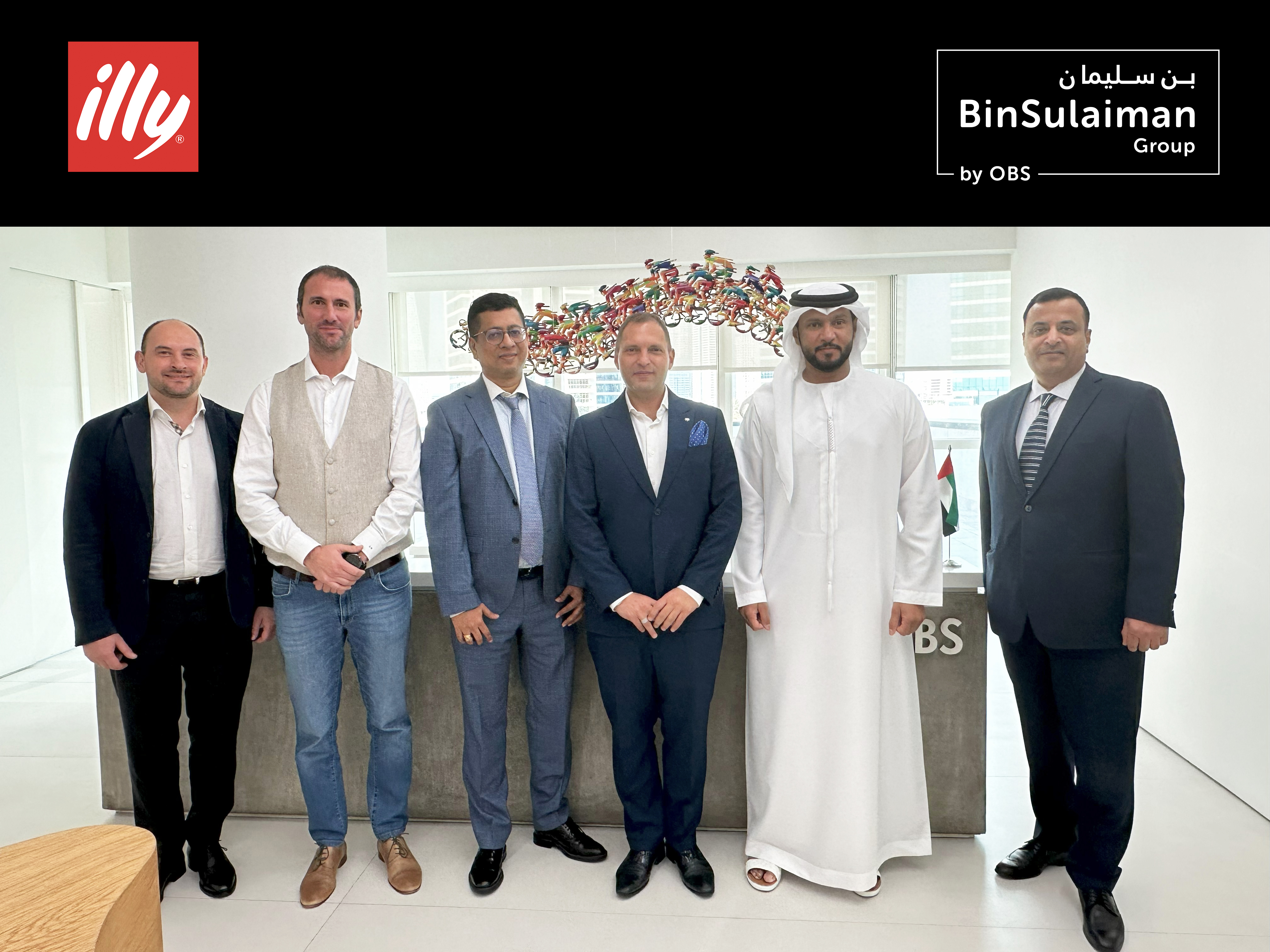 Dr. Omar BinSulaiman with Senior Management from BinSulaimanGroup and Illy Caffe (1)