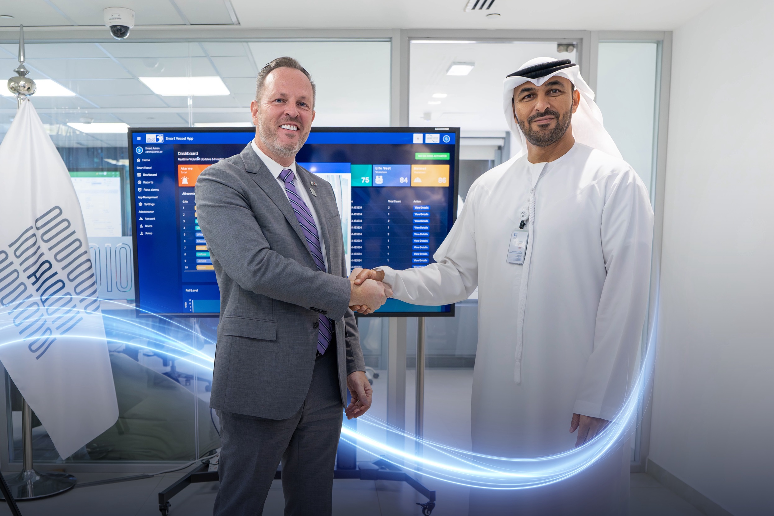 Dr. Chris Cooper-AIQ CEO and Captain Abdulkareem Al-Masabi CEO of ADNOC LS