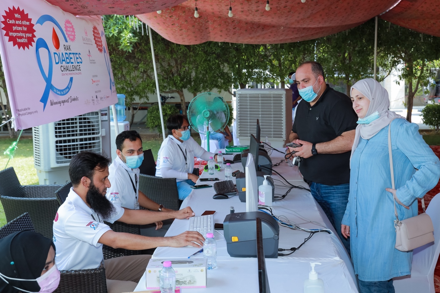 Participants registering at last year's RAK Diabetes Challenge at RAK Hospital