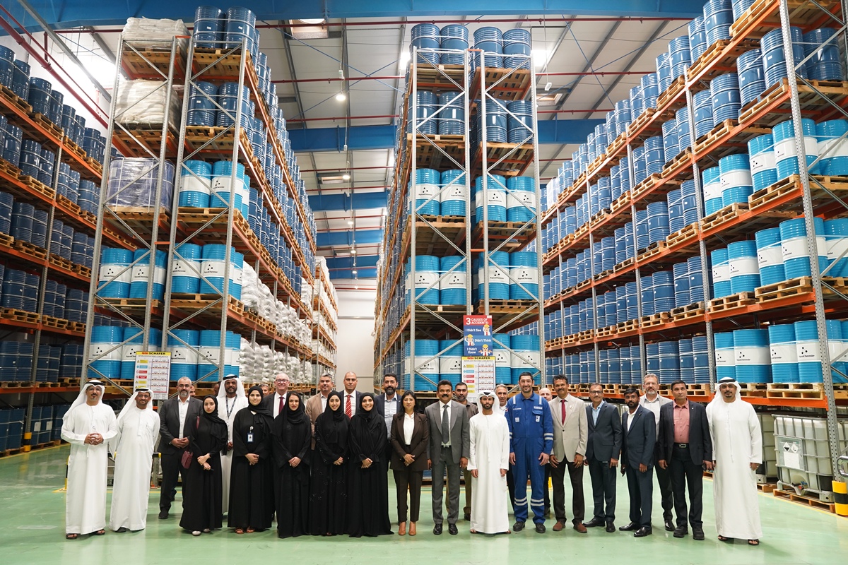 VIPs at the new AquaChemie Global Chemicals Manufacturing facility in KEZAD Abu Dhabi