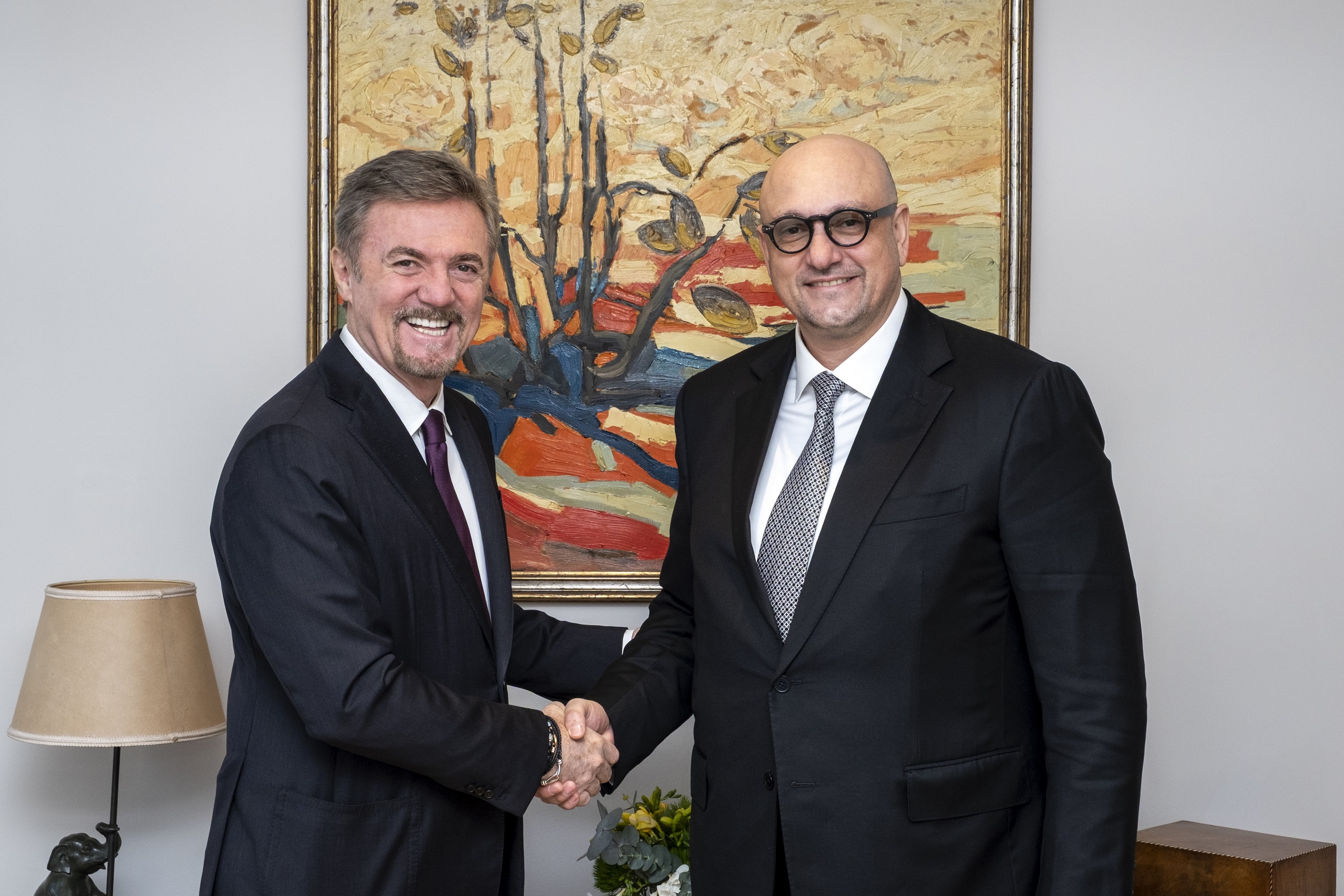 Flavio Cattaneo, Enel Group CEO, with Mohamed Jameel Al Ramahi, Chief Executive Officer of Masdar