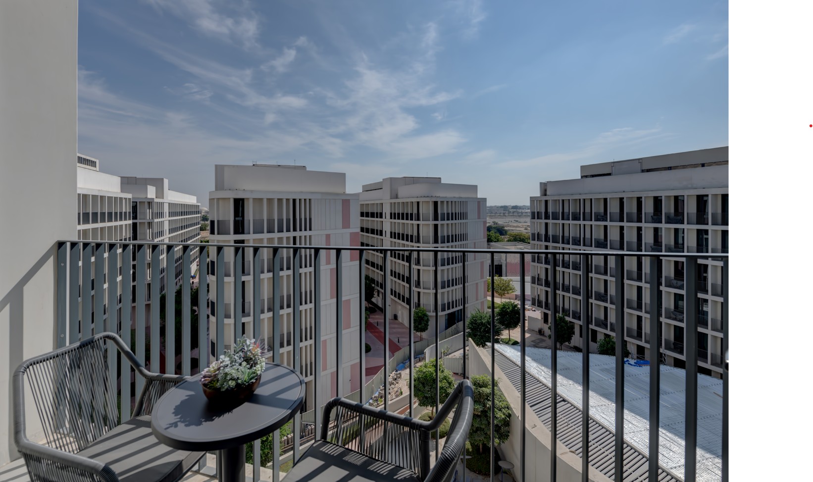 Balcony view from Nest Hotel Aljada_LR