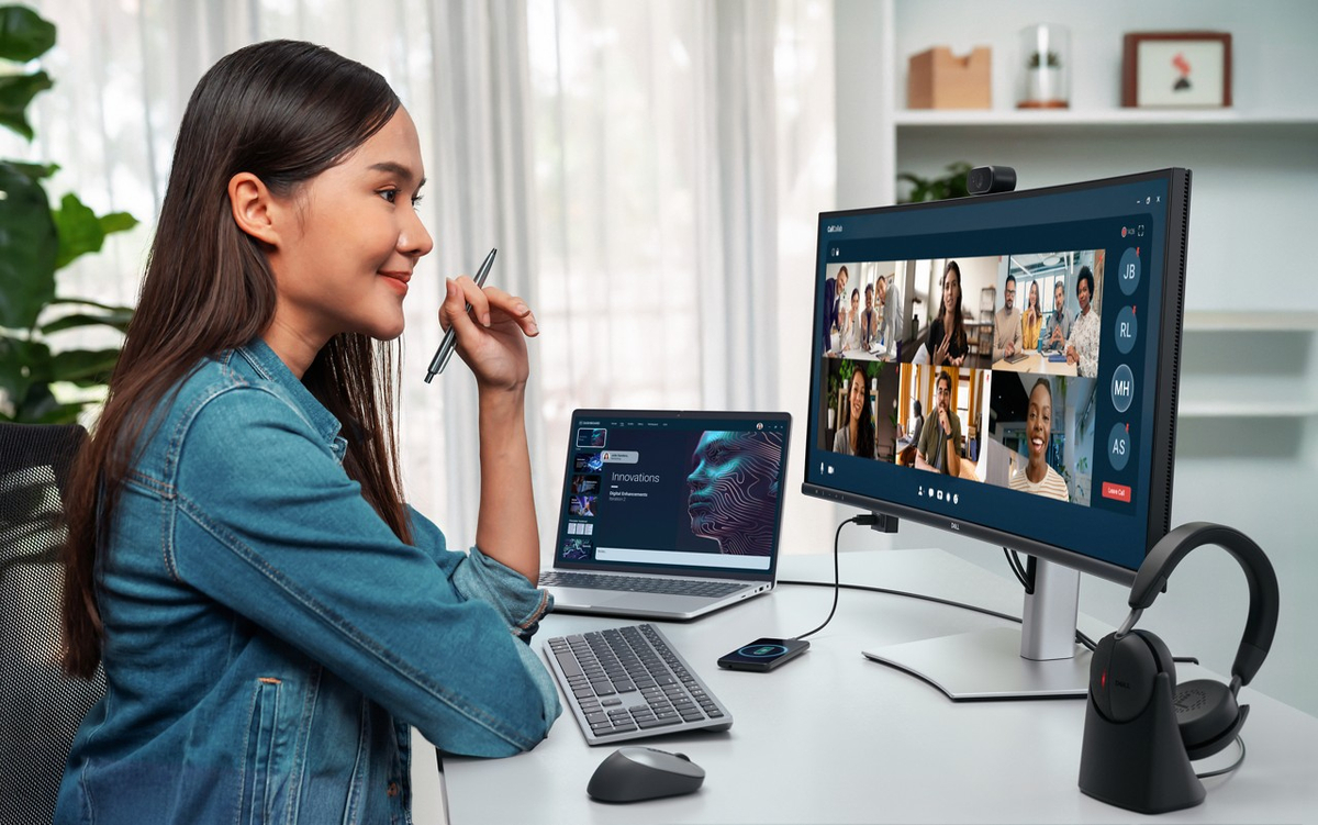 Dell Pro P 34 USB-C Hub Conferencing Monitor Lifestyle