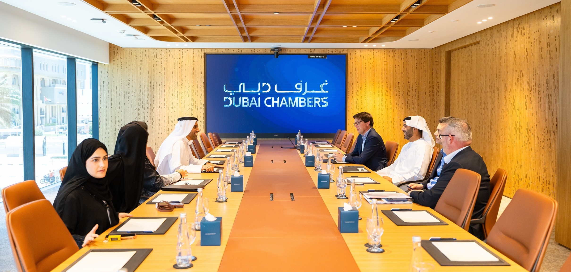 H.E. Mohammad Ali Rashed Lootah and Abdulla Saeed Al Naboodah during the launch Dubai Contractors Business Group (1)