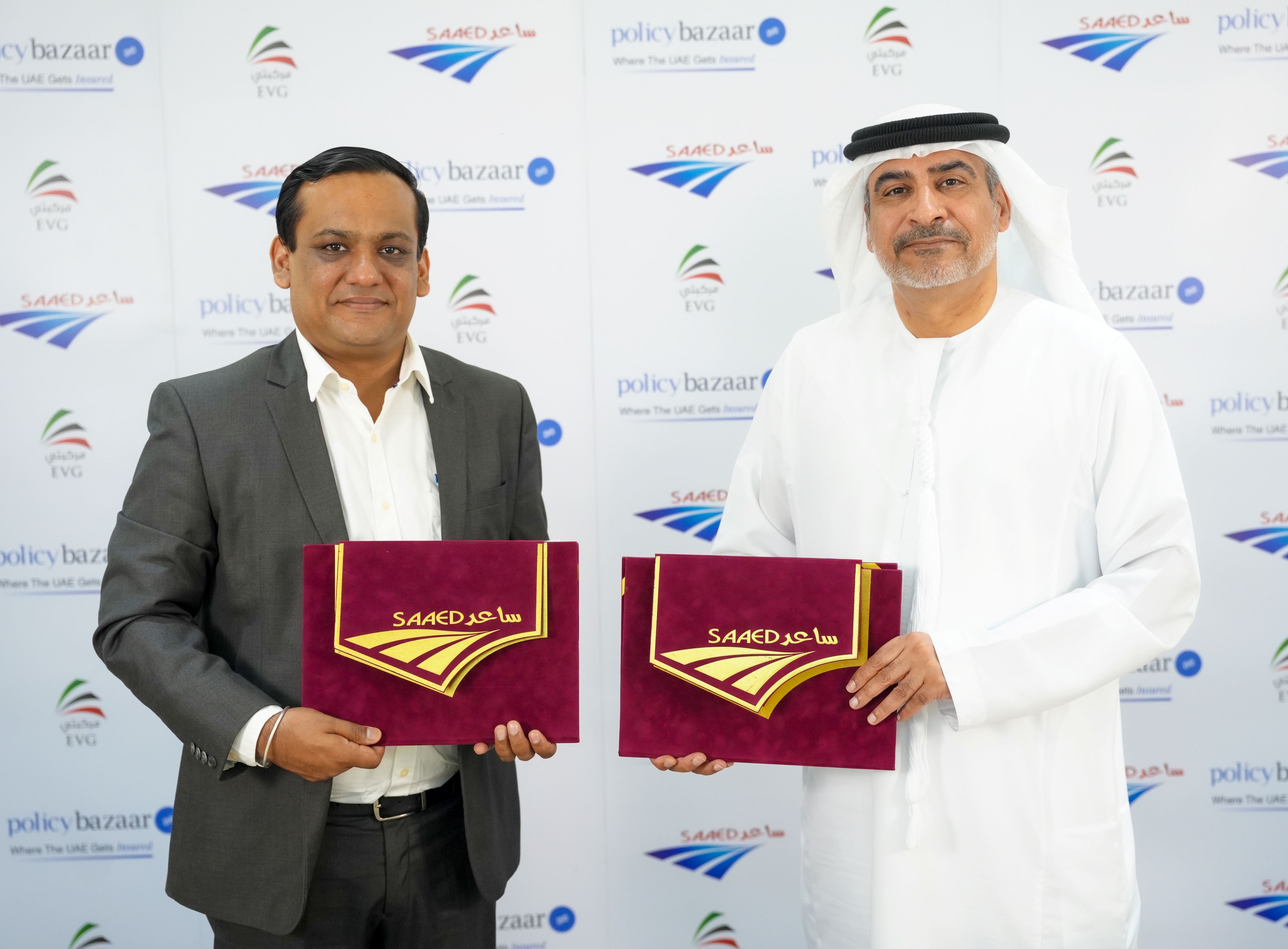 Neeraj Gupta CEO Policybazaar.ae and Mr. Hamad Mohamed AlShehhi Executive Director of Corporate Services SAAED for Traffic Systems LLC_2